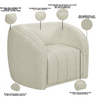 Kit 2 Poltronas Decorativa Para Sala Lazio M03 Bouclê Bege Cl