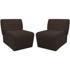 Kit 2 Poltronas Decorativa Para Sala Manicure Consultório Esc