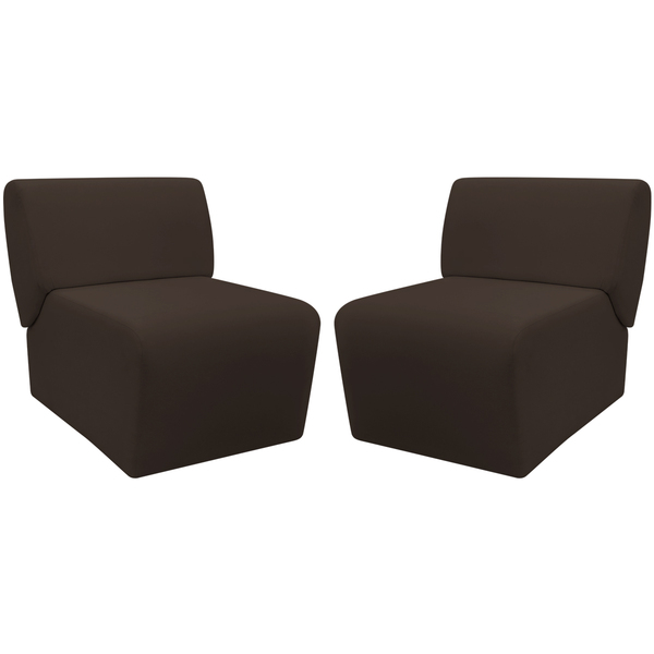 Kit 2 Poltronas Decorativa Para Sala Manicure Consultório Esc