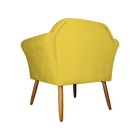 Kit 2 Poltronas Decorativa Para Sala Marcela Suede Amarelo
