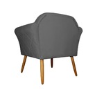 Kit 2 Poltronas Decorativa Para Sala Marcela Suede Cinza