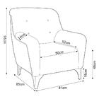 Kit 2 Poltronas Decorativa Para Sala Pés Madeira Lima M22 Lin