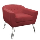 Kit 2 Poltronas Decorativa Para Sala Quarto Jolly Vermelho