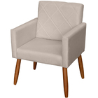 Kit 2 Poltronas Decorativa Para Sala Recepção Beatriz Suede B