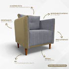 Kit 2 Poltronas Decorativa Para Sala Recepção Consultório Avi