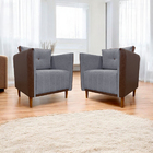 Kit 2 Poltronas Decorativa Para Sala Recepção Consultório Avi