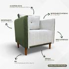 Kit 2 Poltronas Decorativa Para Sala Recepção Consultório Avi