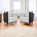 Kit 2 Poltronas Decorativa Para Sala Recepção Consultório Avi