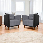 Kit 2 Poltronas Decorativa Para Sala Recepção Consultório Avi