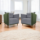 Kit 2 Poltronas Decorativa Para Sala Recepção Consultório Avi