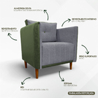 Kit 2 Poltronas Decorativa Para Sala Recepção Consultório Avi