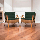 Kit 2 Poltronas Decorativa Para Sala Recepção Consultório Esc