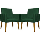 Kit 2 Poltronas Decorativa Para Sala Recepção Consultório Esc