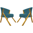 Kit 2 Poltronas Decorativa Para Sala Recepção Consultório Esc