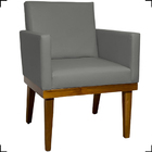 Kit 2 Poltronas Decorativa Para Sala Recepção Consultório Esc