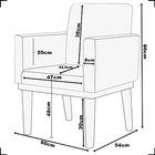 Kit 2 Poltronas Decorativa Para Sala Recepção Consultório Esc