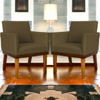 Kit 2 Poltronas Decorativa Para Sala Recepção Consultório Esc
