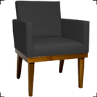 Kit 2 Poltronas Decorativa Para Sala Recepção Consultório Esc