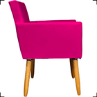 Kit 2 Poltronas Decorativa Para Sala Recepção Consultório Nin