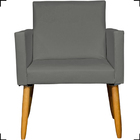 Kit 2 Poltronas Decorativa Para Sala Recepção Consultório Nin