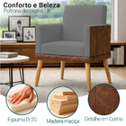 Kit 2 Poltronas Decorativa Para Sala Recepção Escritório Cons