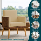 Kit 2 Poltronas Decorativa Para Sala Recepção Escritório Cons