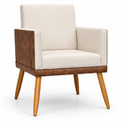 Kit 2 Poltronas Decorativa Para Sala Recepção Escritório Cons