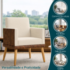 Kit 2 Poltronas Decorativa Para Sala Recepção Escritório Cons