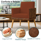 Kit 2 Poltronas Decorativa Para Sala Recepção Escritório Cons