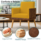 Kit 2 Poltronas Decorativa Para Sala Recepção Escritório Cons