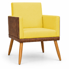 Kit 2 Poltronas Decorativa Para Sala Recepção Escritório Cons