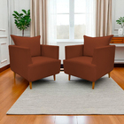 Kit 2 Poltronas Decorativa Para Sala Recepção Escritório Cons