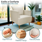 Kit 2 Poltronas Decorativa Para Sala Recepção Escritório Cons