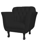 Kit 2 Poltronas Decorativa Para Sala Recepção Helena Preto