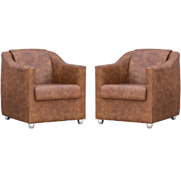 Kit 2 Poltronas Decorativa Para Sala Recepção Manicure Cadeir