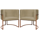 Kit 2 Poltronas Decorativa Para Sala Recepção Manicure Consul