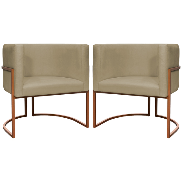 Kit 2 Poltronas Decorativa Para Sala Recepção Manicure Consul