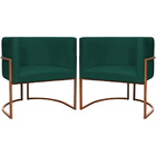 Kit 2 Poltronas Decorativa Para Sala Recepção Manicure Consul