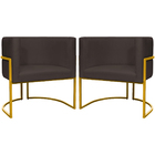 Kit 2 Poltronas Decorativa Para Sala Recepção Manicure Consul