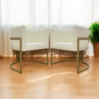 Kit 2 Poltronas Decorativa Para Sala Recepção Manicure Consul