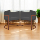 Kit 2 Poltronas Decorativa Para Sala Recepção Manicure Consul