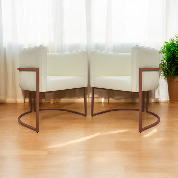 Kit 2 Poltronas Decorativa Para Sala Recepção Manicure Consul