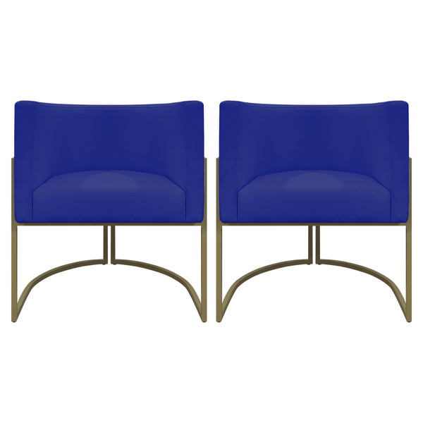 Kit 2 Poltronas Decorativa Para Sala Recepção Manicure Consul