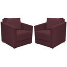 Kit 2 Poltronas Decorativa Para Sala Recepção Manicure Consul