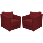 Kit 2 Poltronas Decorativa Para Sala Recepção Manicure Consul