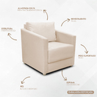 Kit 2 Poltronas Decorativa Para Sala Recepção Manicure Consul