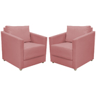 Kit 2 Poltronas Decorativa Para Sala Recepção Manicure Consul