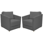 Kit 2 Poltronas Decorativa Para Sala Recepção Manicure Consul