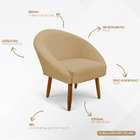 Kit 2 Poltronas Decorativa Para Sala Recepção Manicure Consul