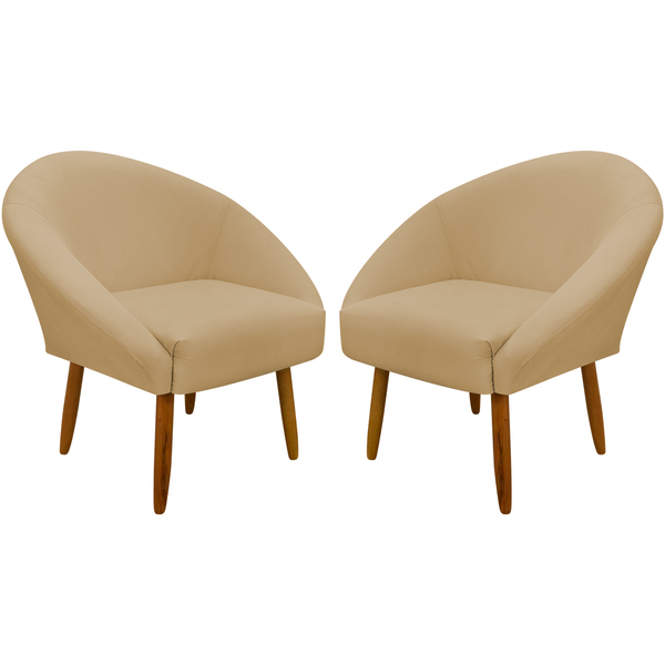 Kit 2 Poltronas Decorativa Para Sala Recepção Manicure Consul